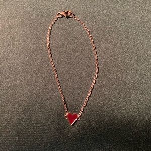 Jennifer Fisher Mini Gold Border Enamel Heart Bracelet